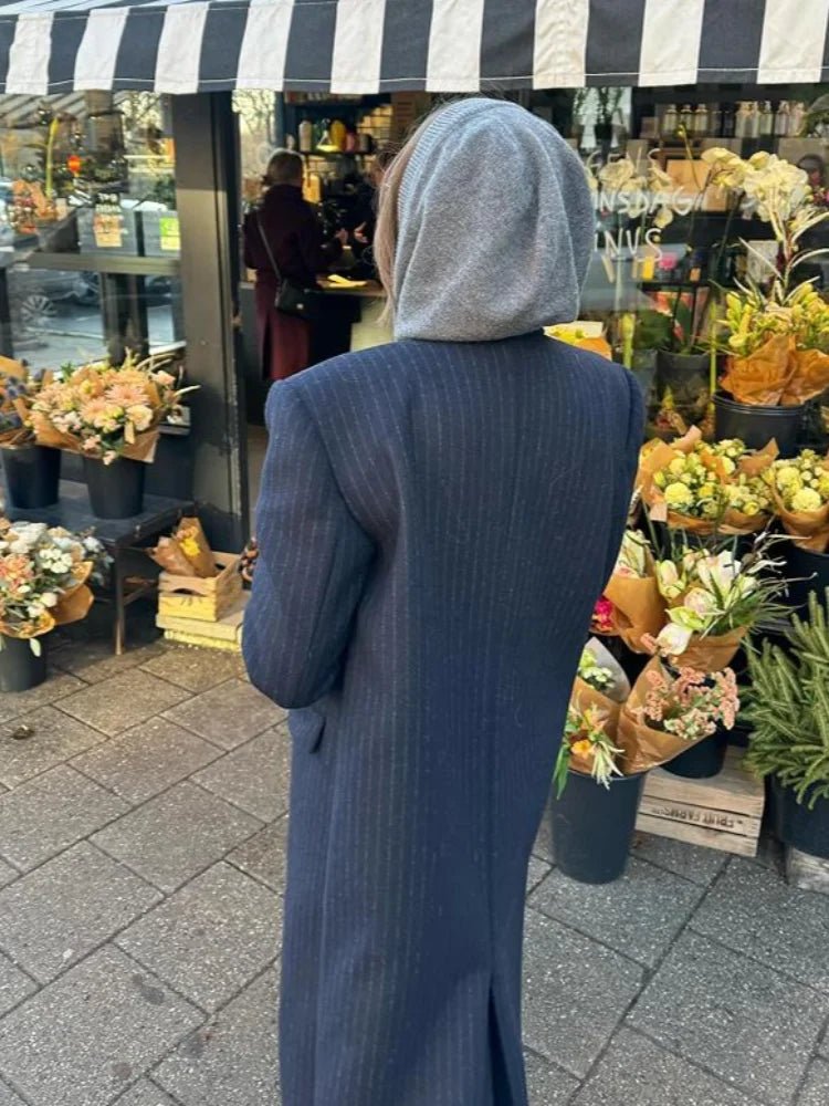 Mary dobbeltbrystet lang frakke