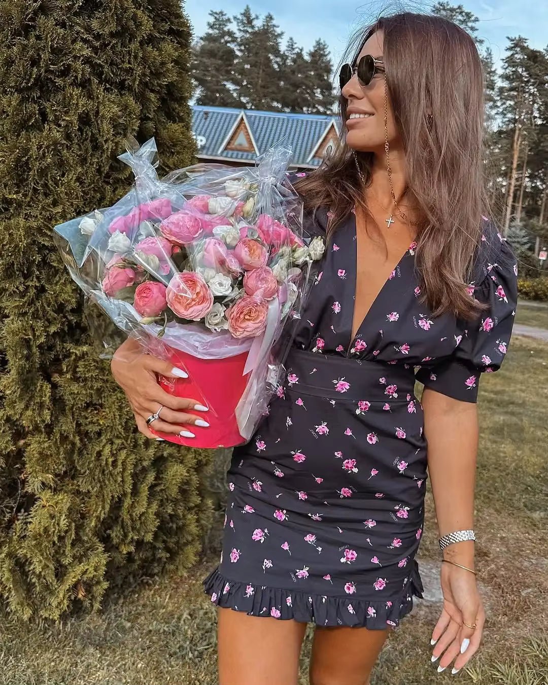 Natasha blomstermini-kjole