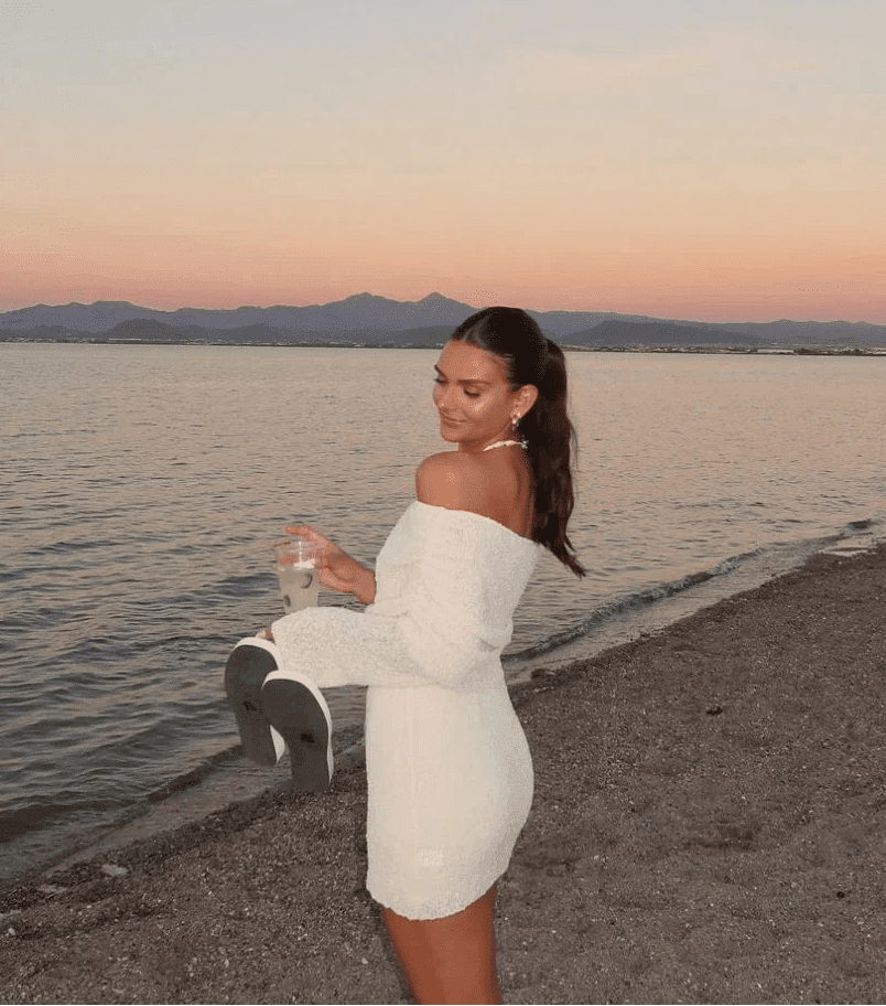 Zaria off-shoulder bodycon mini-kjole