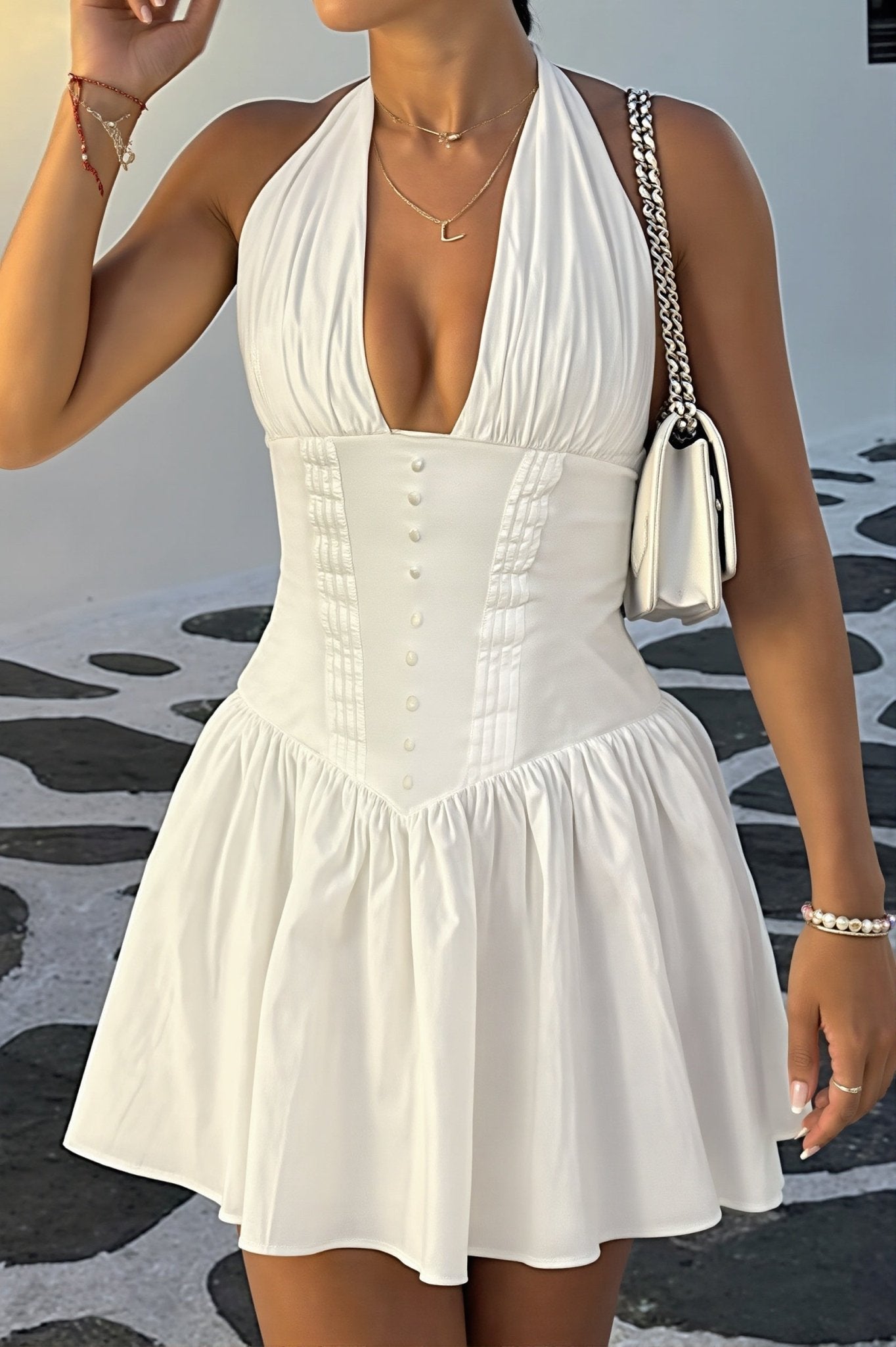 Laura Halterneck Bodycon Mini Kjole