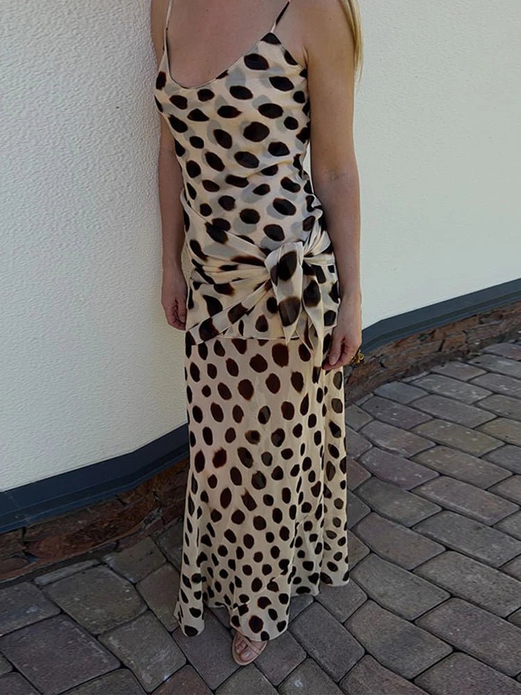 Natasha printet slip-kjole