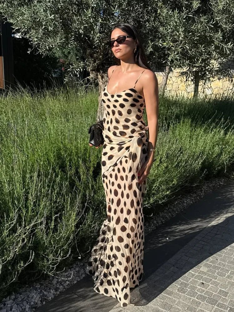 Natasha printet slip-kjole