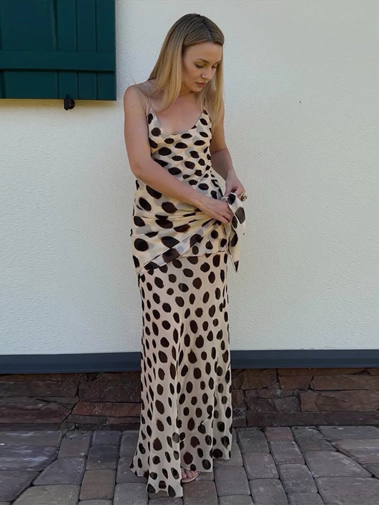 Natasha printet slip-kjole
