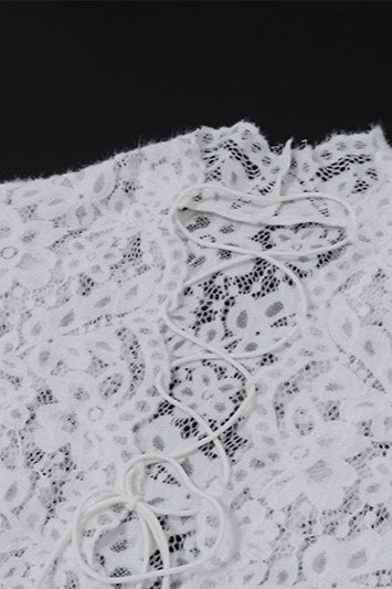 Naomi Lace Deep V Maxi Dress
