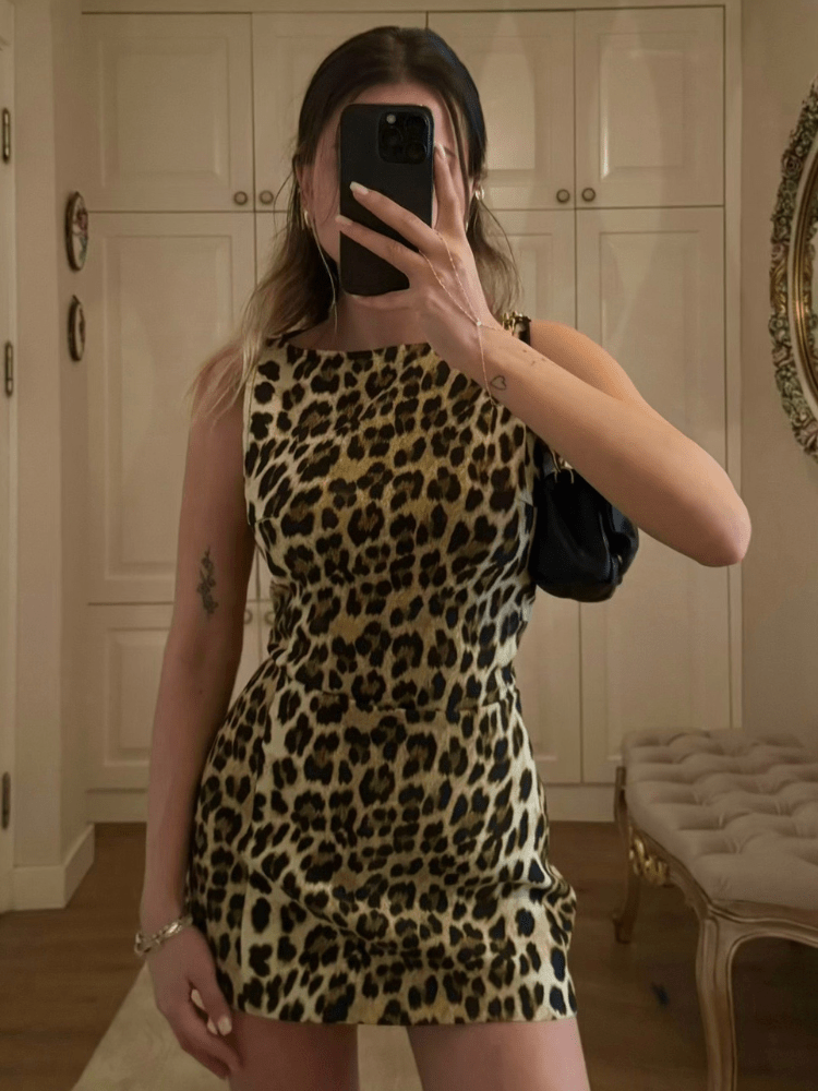 Chantal Leopard Mini Dress