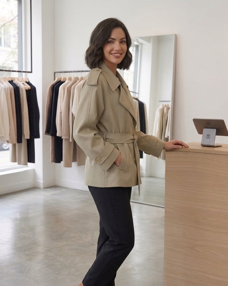 Fabienne Oversized trenchcoat med bælte