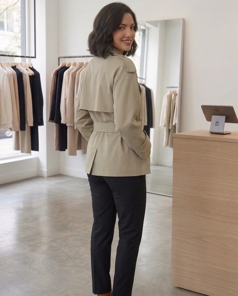 Fabienne Oversized trenchcoat med bælte