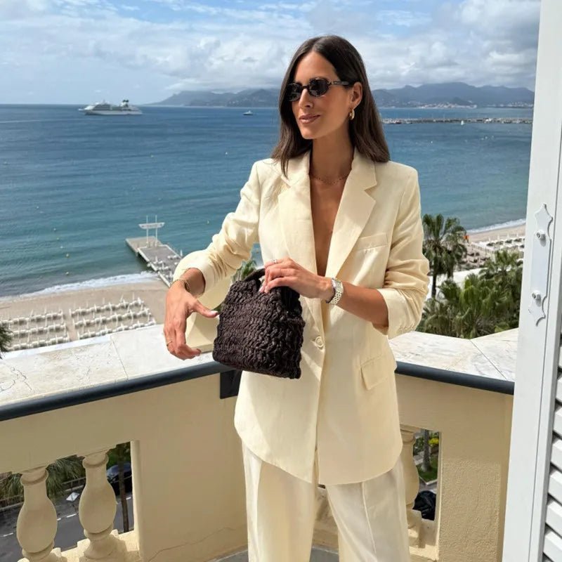 Sabrina flettet rattan-tote