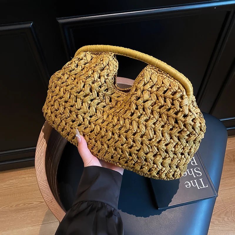 Sabrina flettet rattan-tote