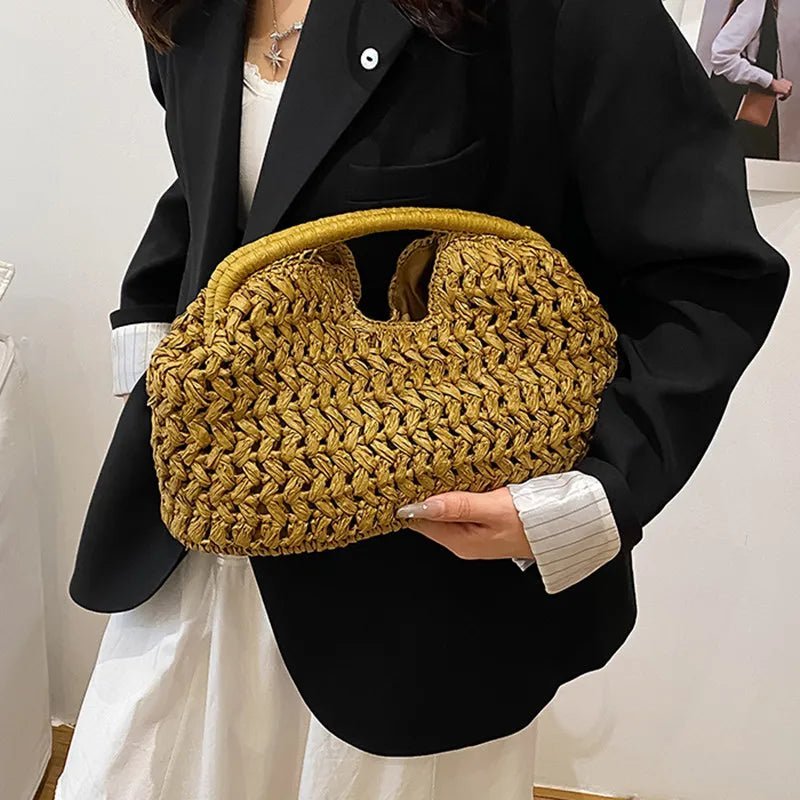 Sabrina flettet rattan-tote