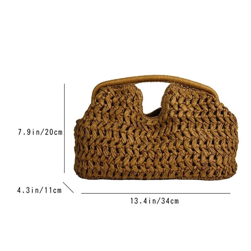 Sabrina flettet rattan-tote