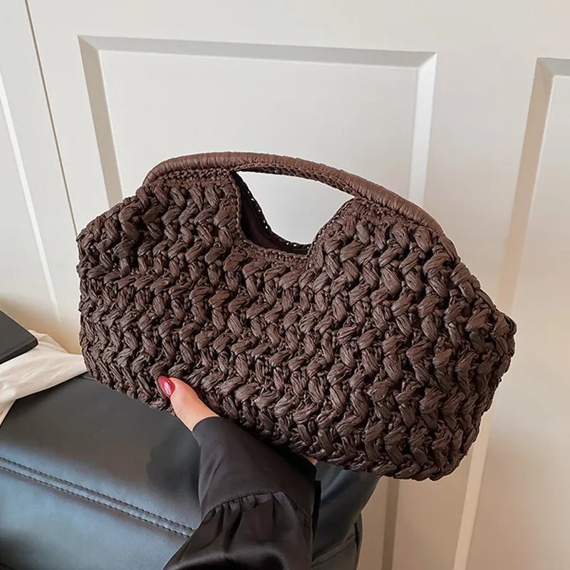 Sabrina flettet rattan-tote