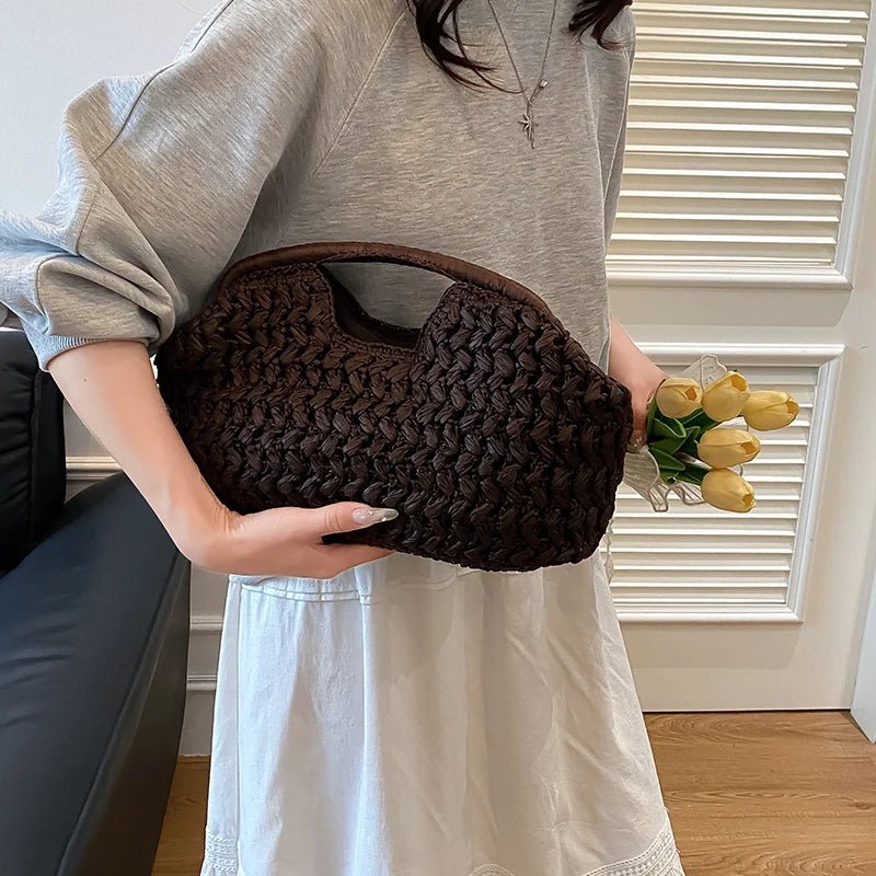Sabrina flettet rattan-tote