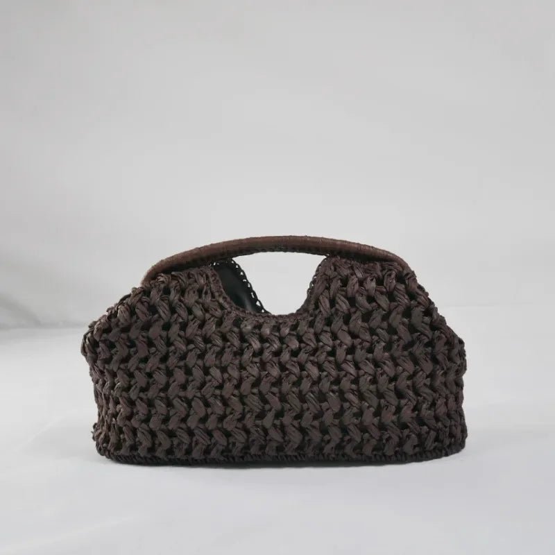 Sophia flettet clutch i strå med muslingeskal