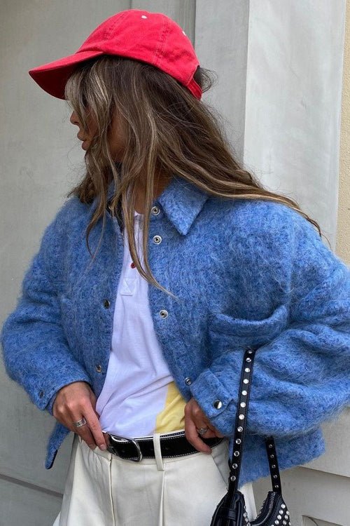 Annie Snap Button Blazer Jacket