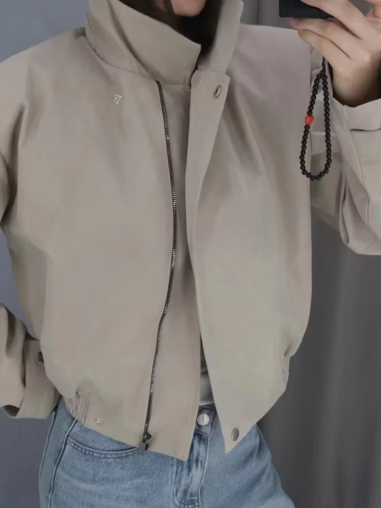Helena Cropped Bomber Jacket