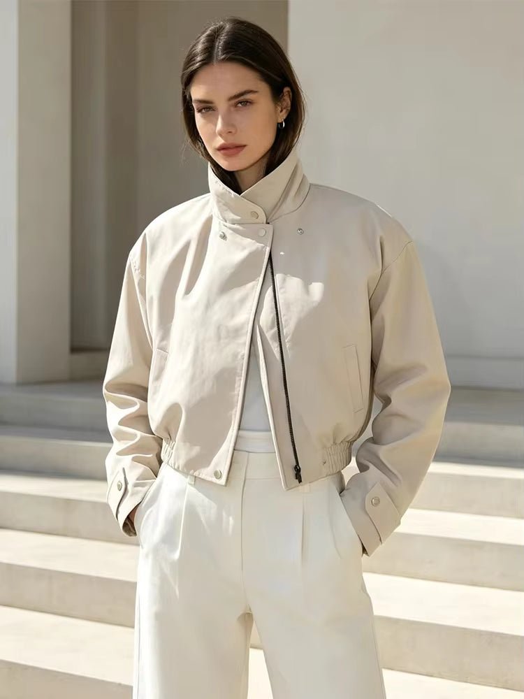 Helena Cropped Bomber Jacket