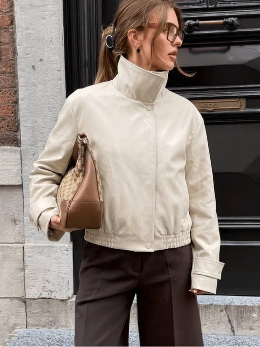 Helena Cropped Bomber Jacket