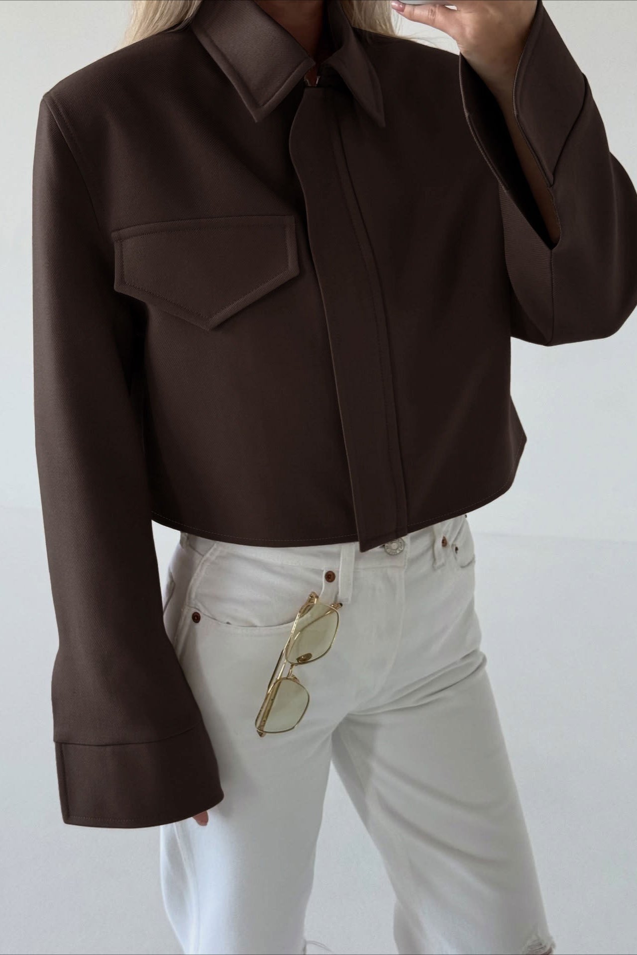 Amelie Brun Zip Jakke