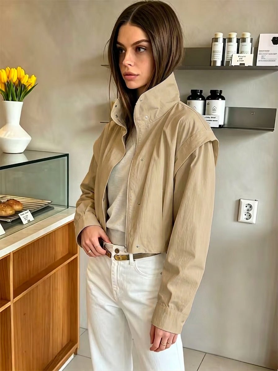 Natalie Cropped Windbreaker Jacket