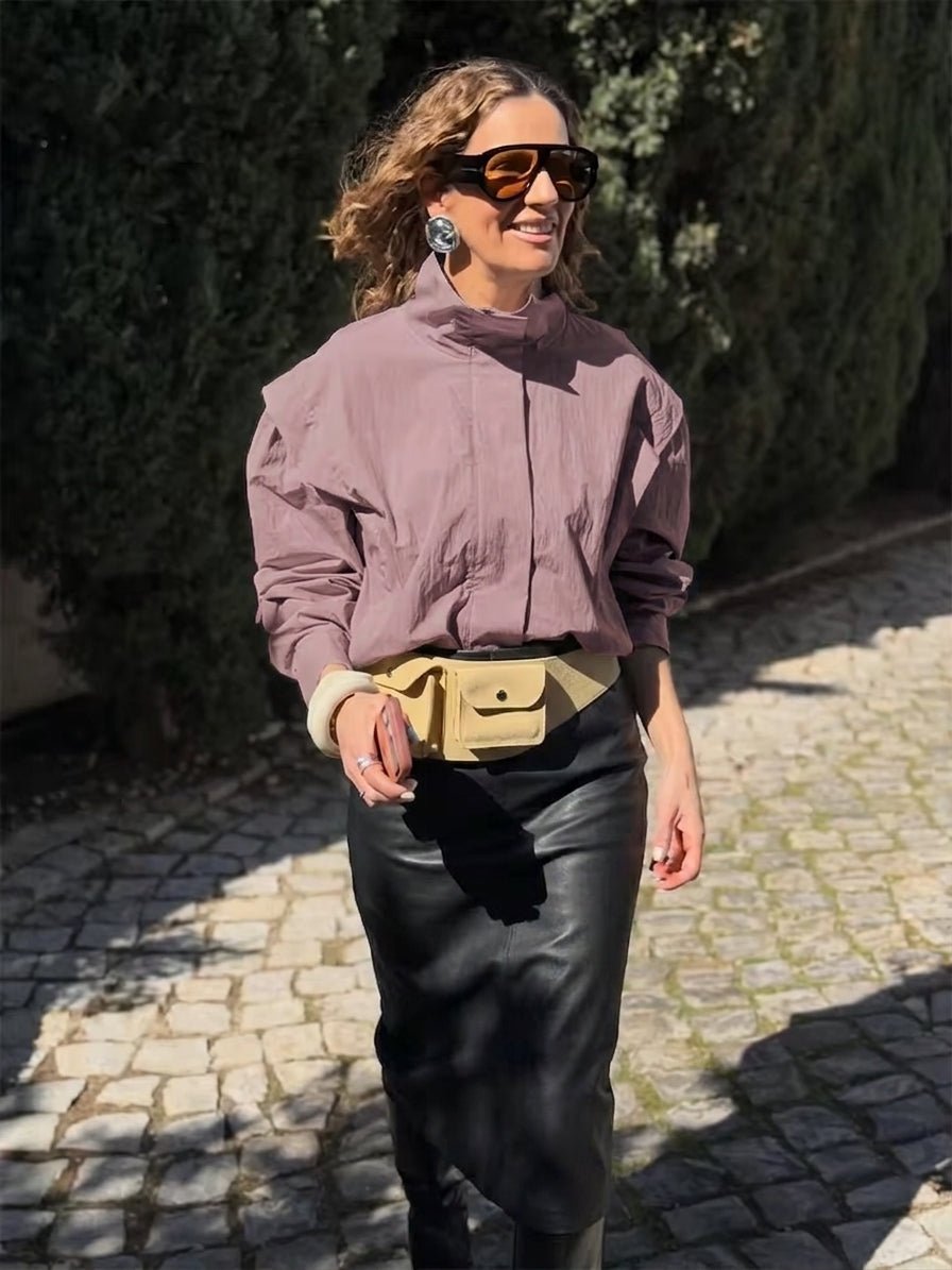 Natalie Cropped Windbreaker Jacket