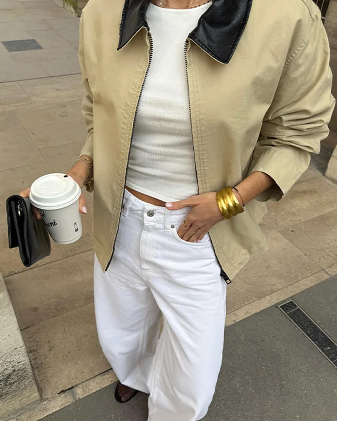 Jessica Contrast Collar Zip Jacket