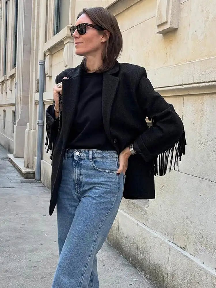 Claudia Blazer med kvastkant