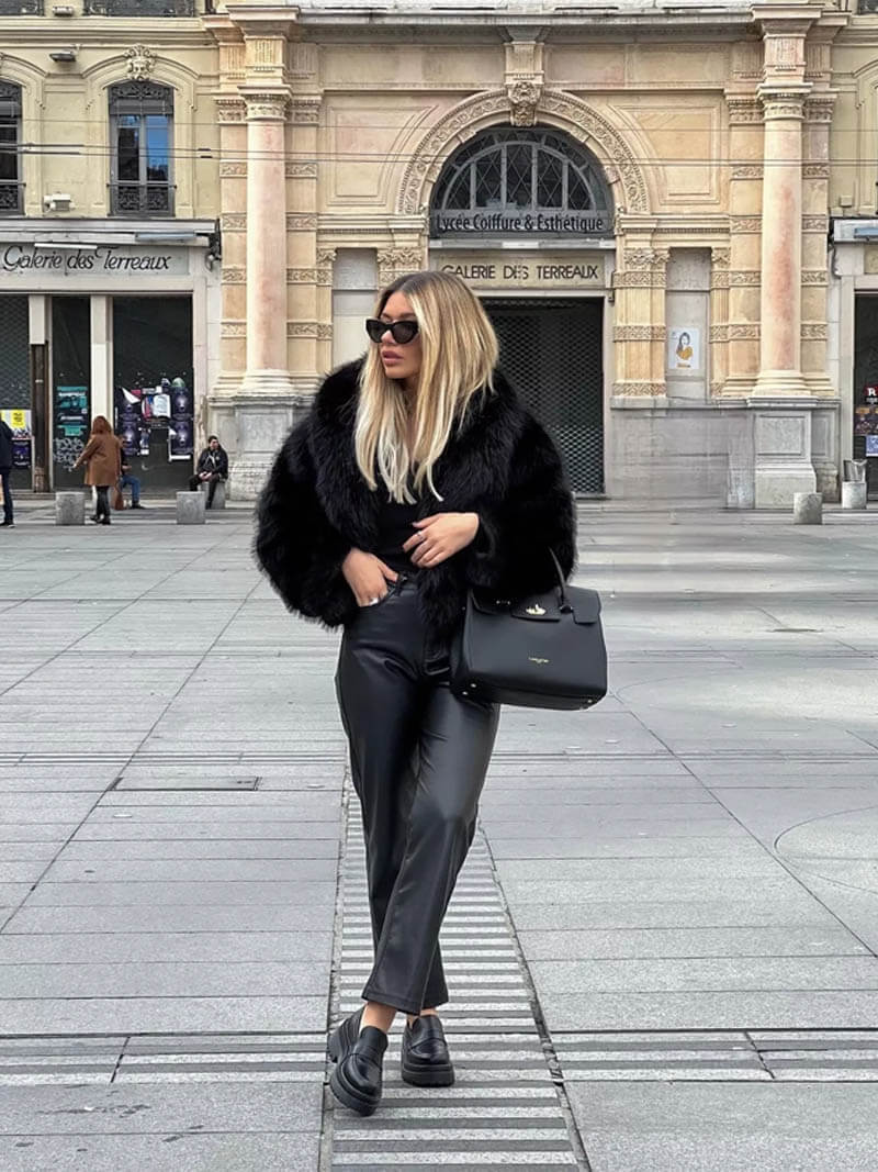 Tessa kunstpelsfrakke