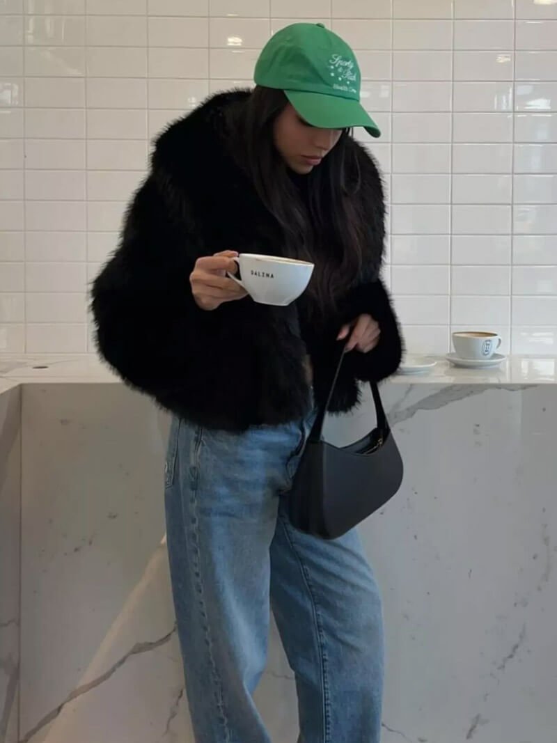 Tessa kunstpelsfrakke