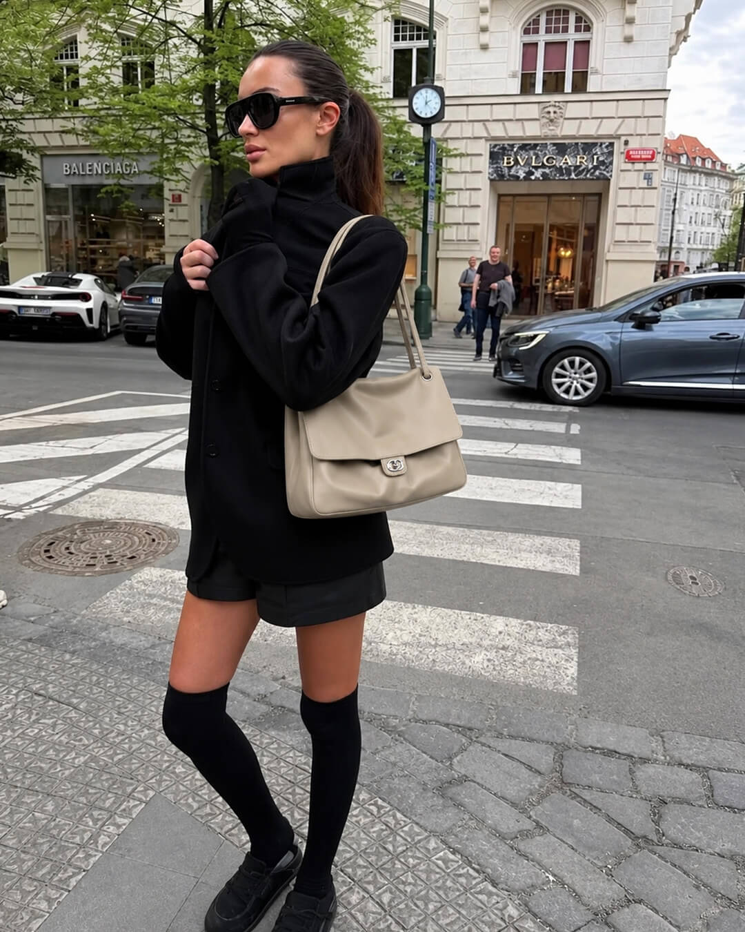 Emma Buckle Flap Shoulder Bag