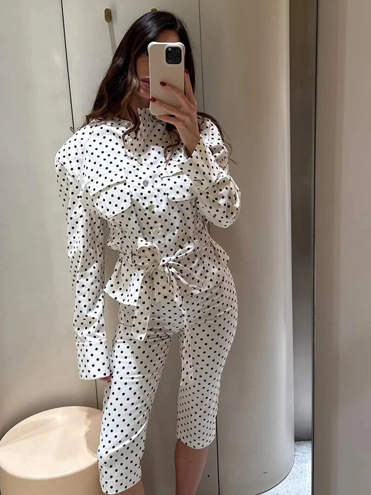 Marianne Polka Dot Capri-sæt