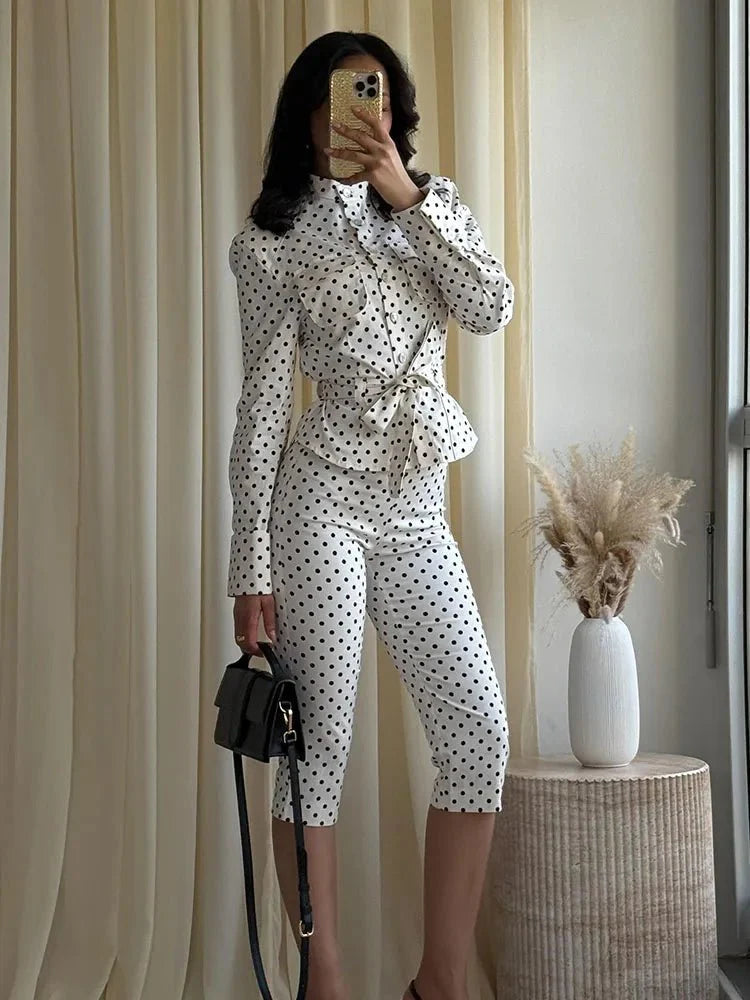 Marianne Polka Dot Capri-sæt