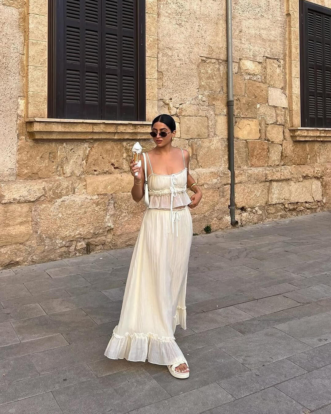 Valerie Ruched Cami Maxi Skirt Set