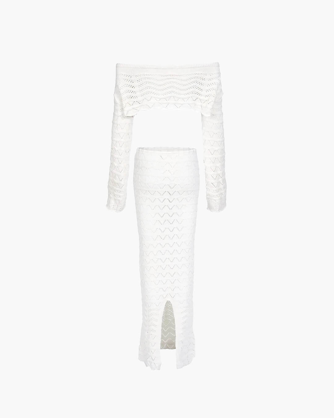 Sienna off-shoulder strik-sæt