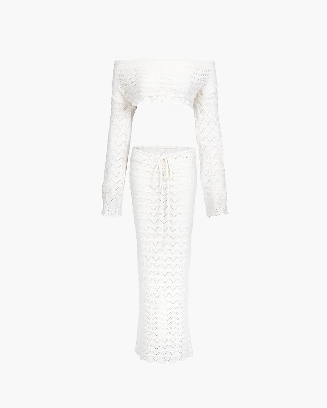 Sienna off-shoulder strik-sæt