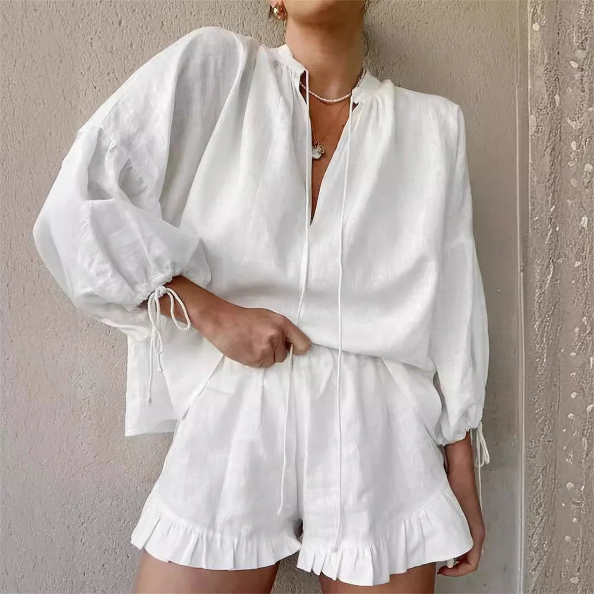 Sara Flæse Shorts Sæt