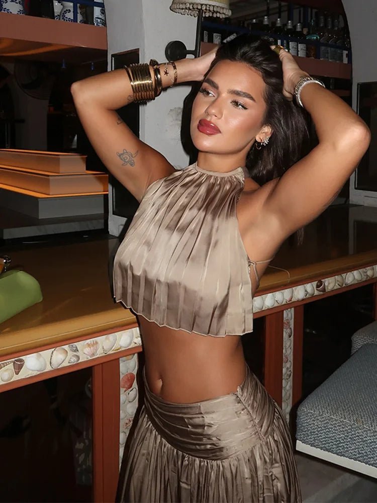 Briar Halter Backless Two-Piece Set
