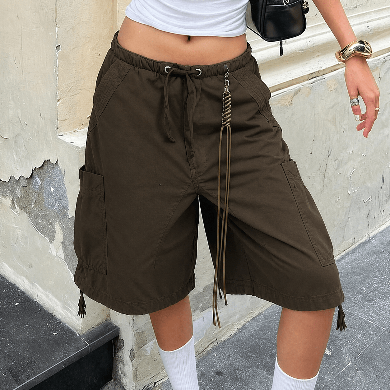 Ariane Baggy Cargo denimshorts