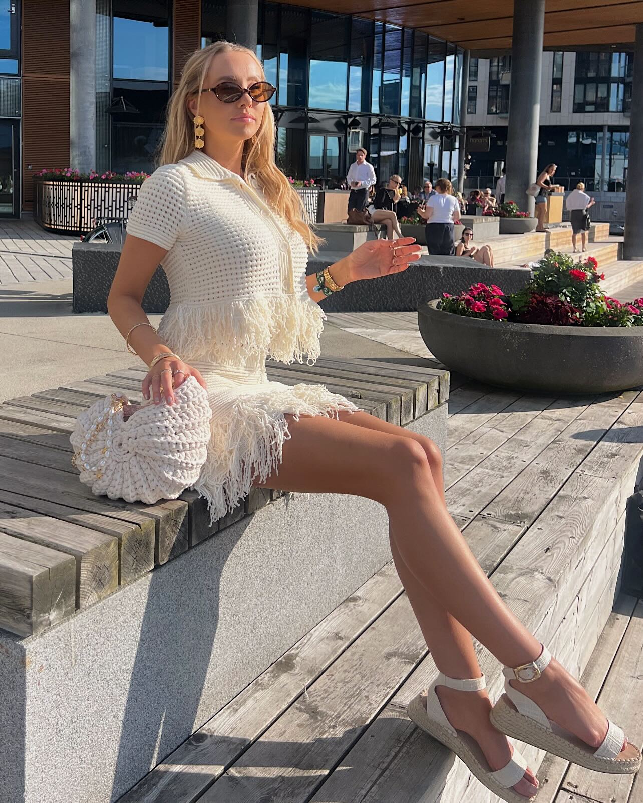 Demetra Knitted Tassel Skirt Set
