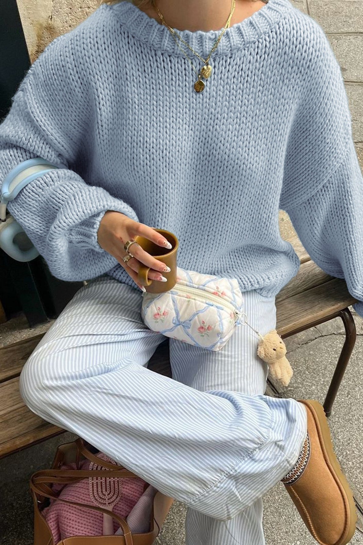 Sandra Crew Neck Lag-på-lag Sweater