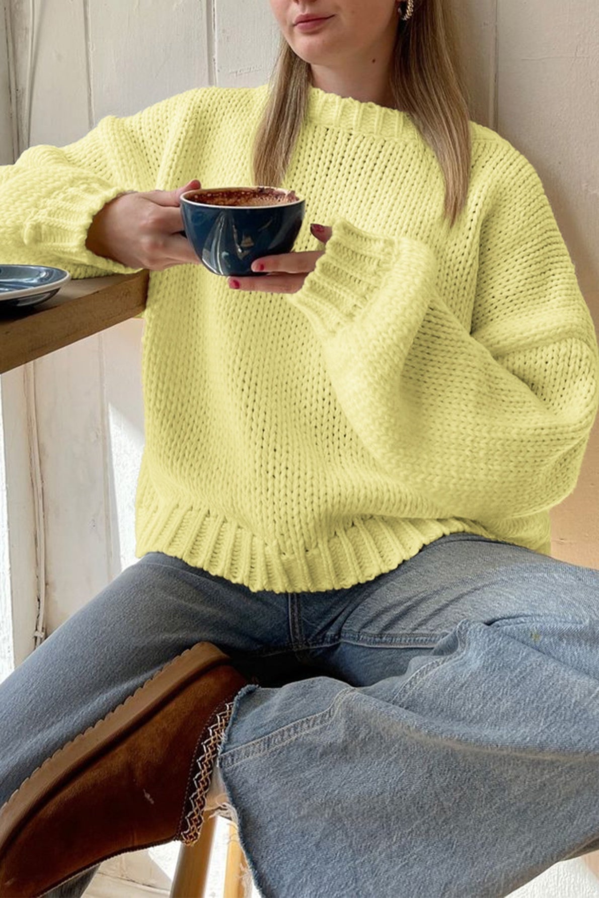 Sandra Crew Neck Lag-på-lag Sweater