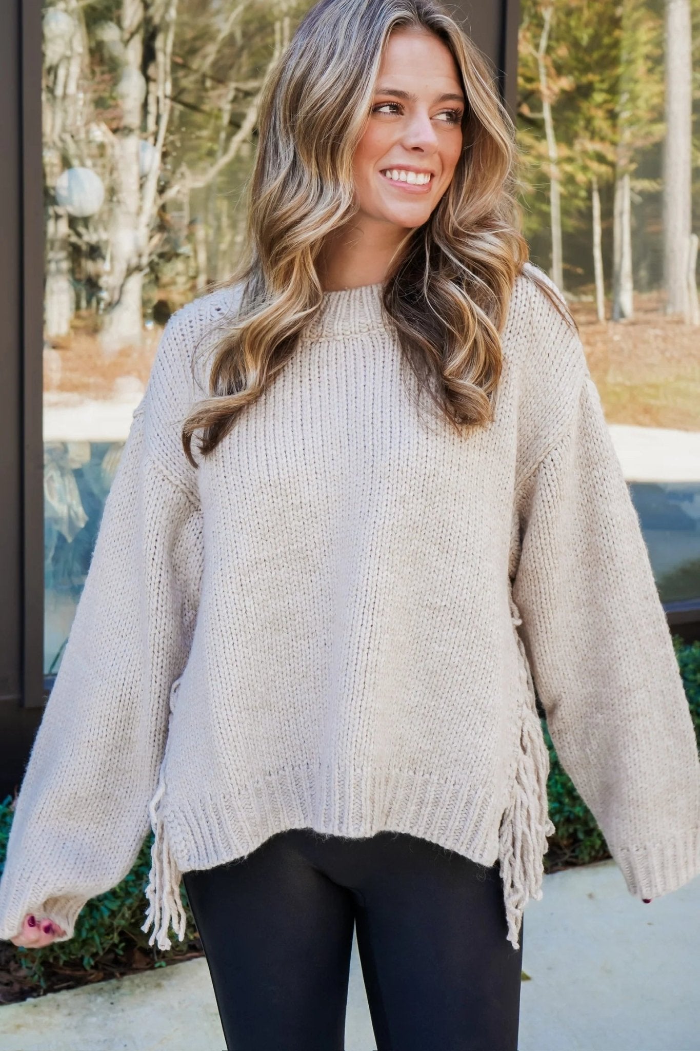 Eva kvaststrikket sweater