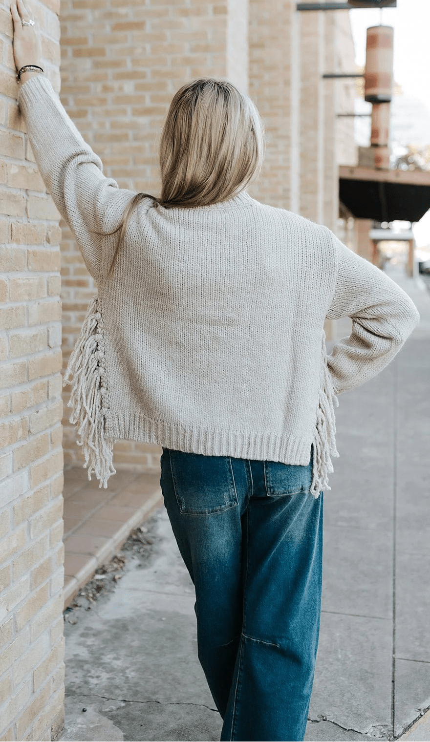 Eva kvaststrikket sweater