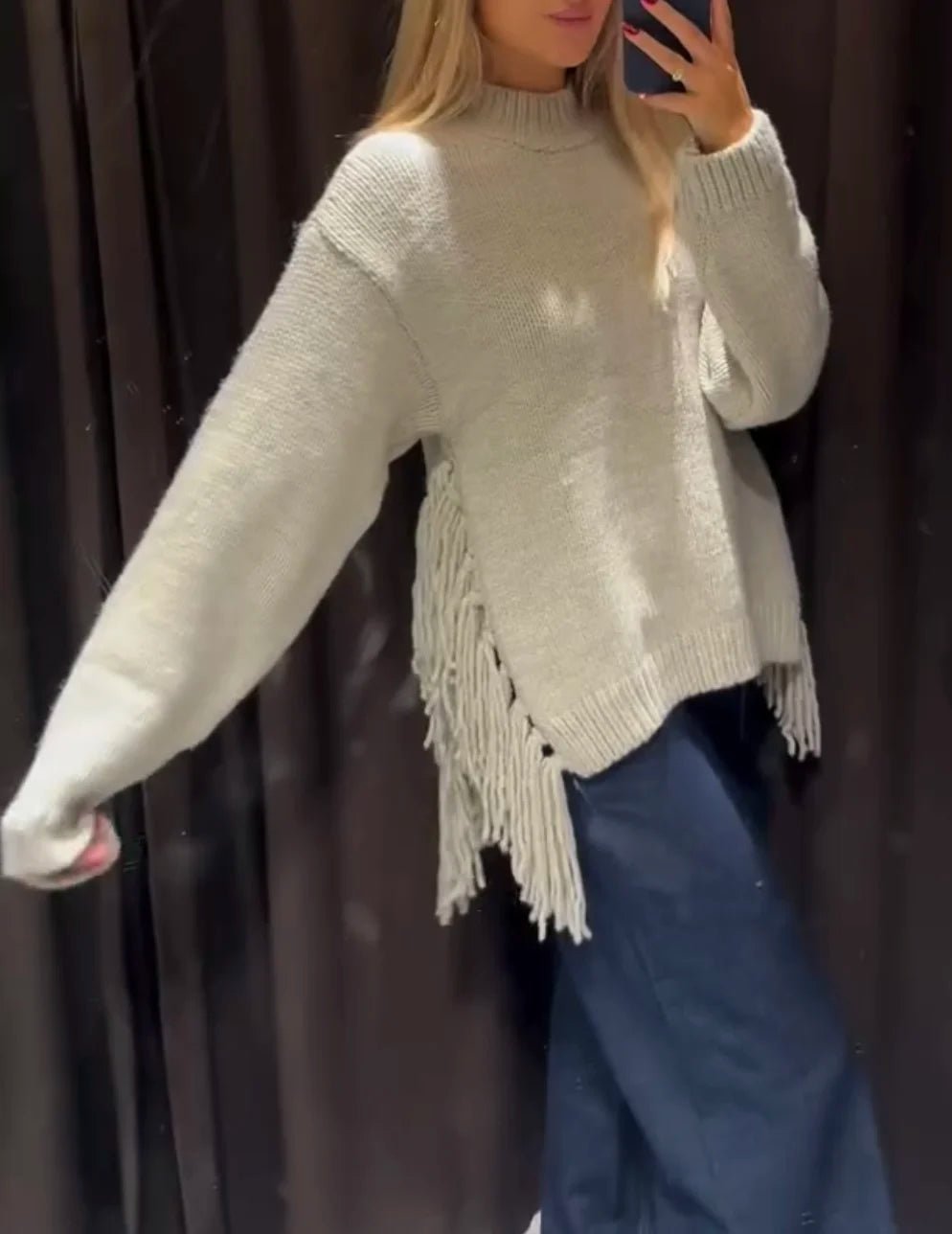 Eva kvaststrikket sweater