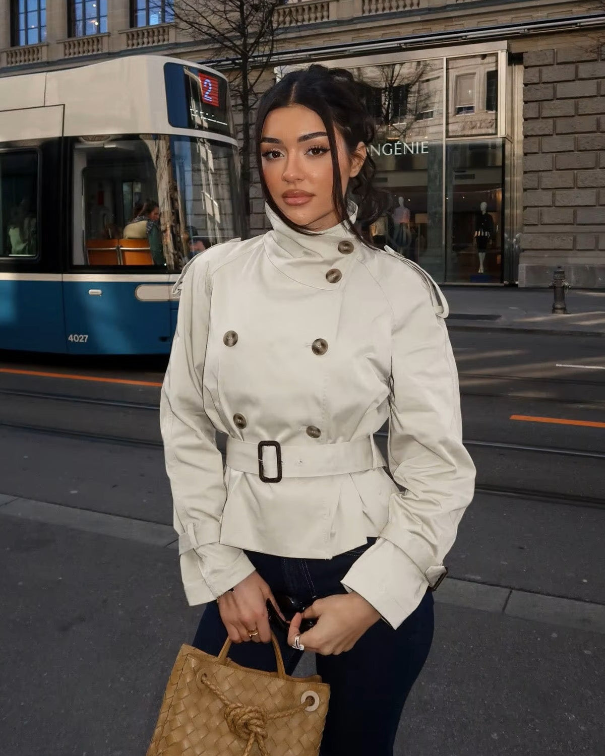 Amelie trenchcoat med bælte