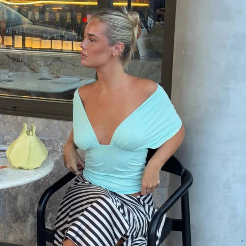 Luana snøre-crop-top