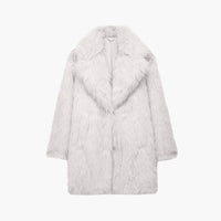 Agnes mellemlang faux fur frakke