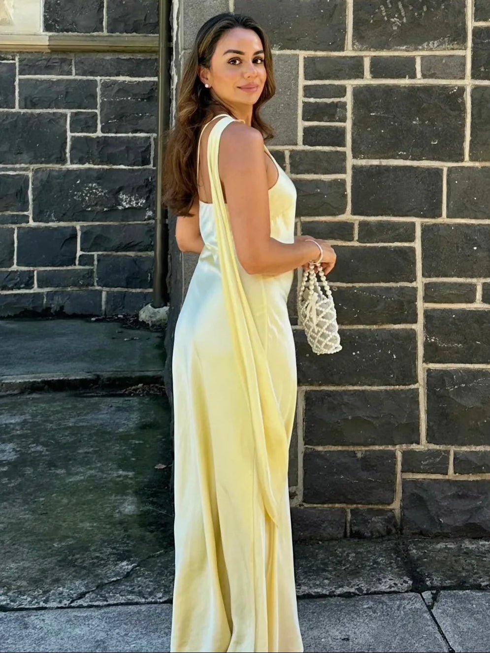 ZEYA - Alice One-Shoulder Silk Evening Gown