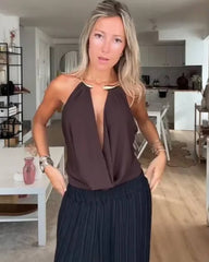 Alessi rygfri draperet bodysuit
