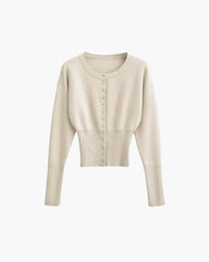 Alicia cardigan sweater med rund hals